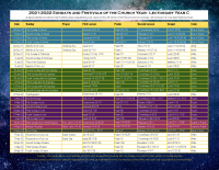 2022 Liturgical Calendar (Year C) K-2022 | Sola Publishing