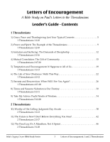 Letters of Encouragement: Thessalonians (Leader)